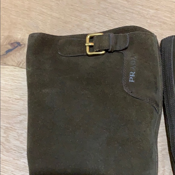 Prada Brown Suede Boots Size 40 - Picture 6 of 8